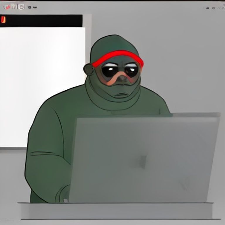 wojak staring at his laptop in terror while a tiny fascist state seal grows out of the screen and swallows his cursor