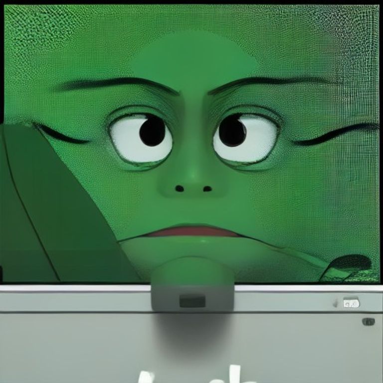 doomer wojak staring at a captcha screen where the squares contain only static and a single green glowie eye, he is sweating profusely while his cursor hovers over a trash can icon that looks like a m