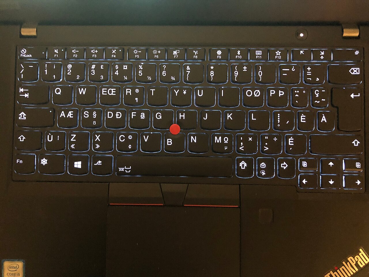 lenovo thinkpad t480 keyboard layout