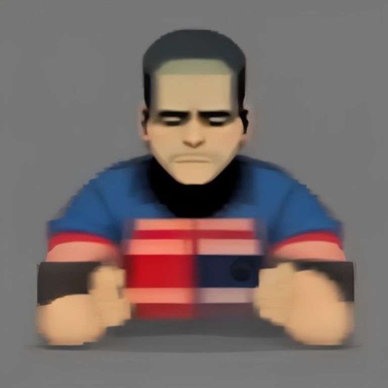 wojak holding a controller shaped like an american flag, looking disgusted while the blocks stack up around him