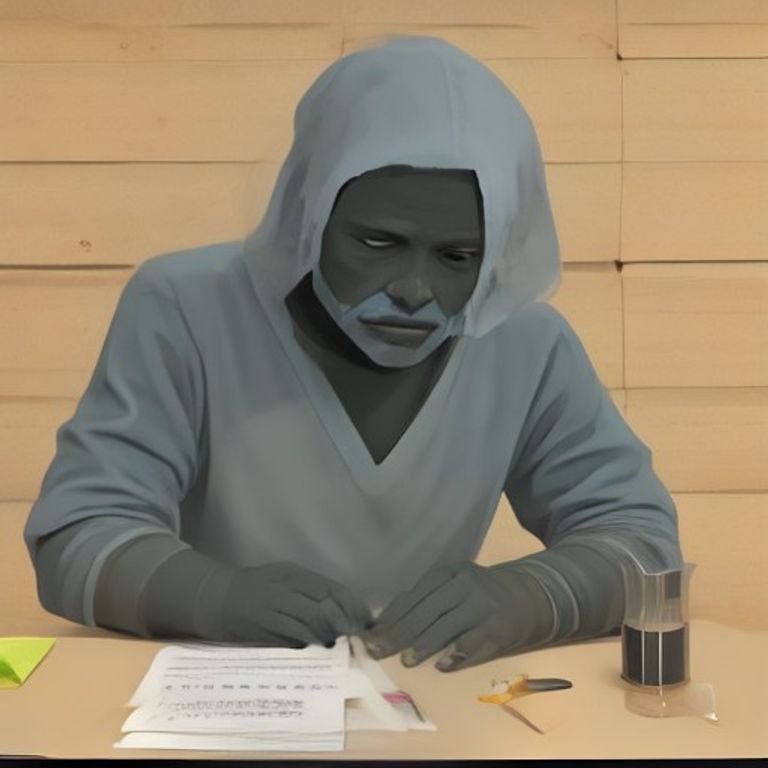 wojak at a desk with tape wrapped around his fingers, staring blankly at a keyboard where the letters are held up by literal strips of scotch tape