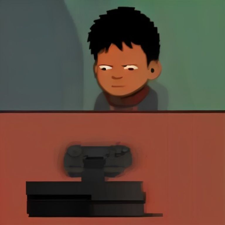 wojak at a gaming station frantically mashing the crosshair button while his ps4 controller sits there blinking red like it's judging him