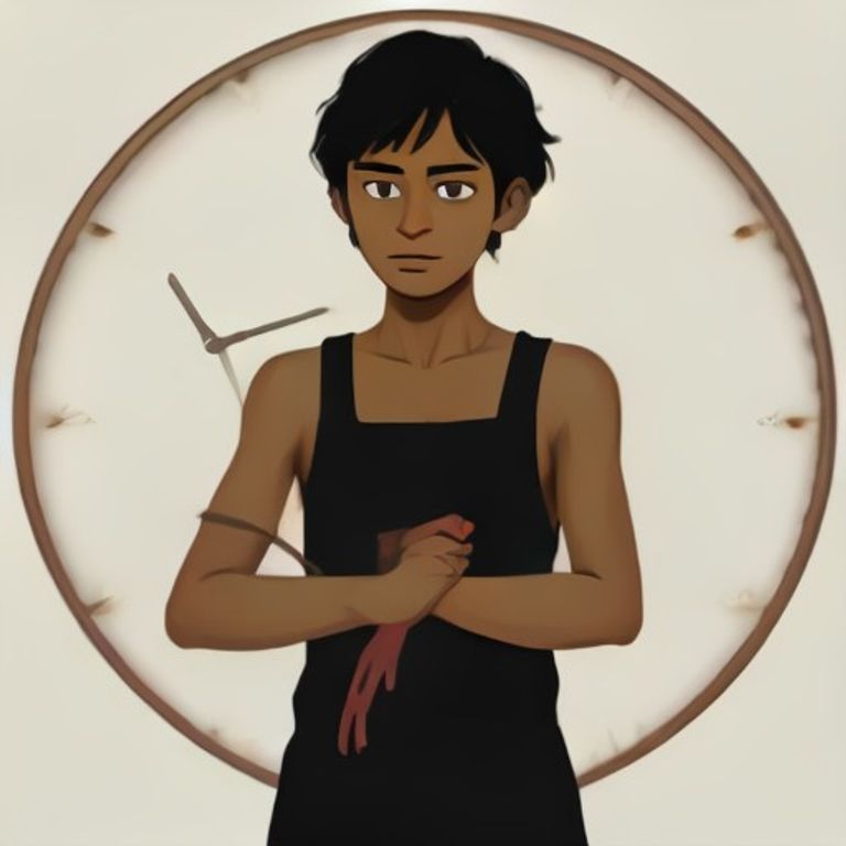 wojak holding a wriggling turkey with tongs while looking at a clock that says 4 hours have passed, sweating