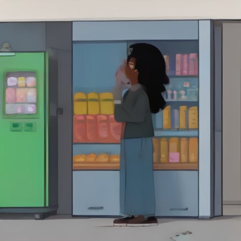 apu standing in front of a vending machine, looking deeply offended while a single stale donut floats in mid-air towards his face, mood is confused indignation