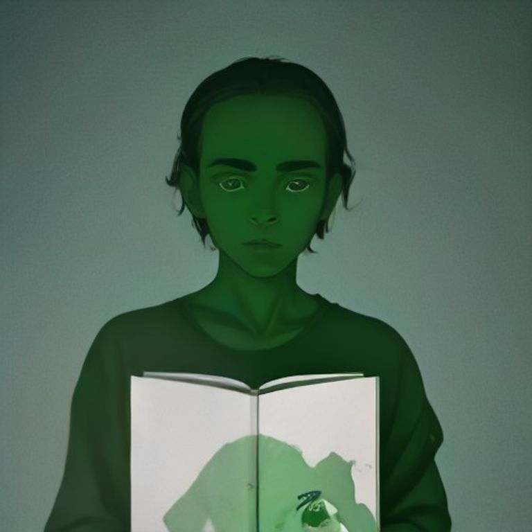 doomer wojak staring into a dark room where a single green pixel floats near the ceiling while he holds an open copy of plato's republic upside down
