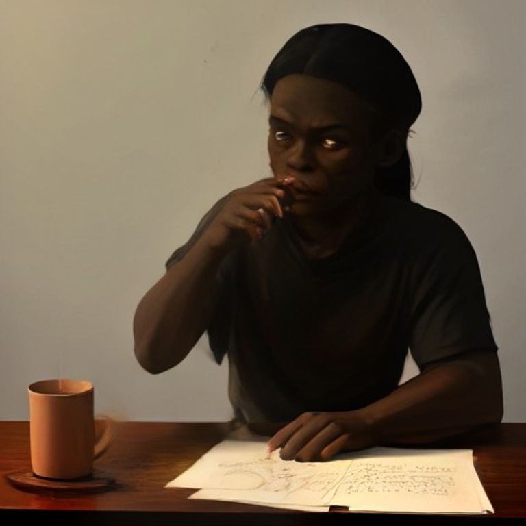 doomer wojak sitting in a dark room wearing a stained shirt, eating straight from a cast iron skillet with a sad expression, surrounded by empty eggshells