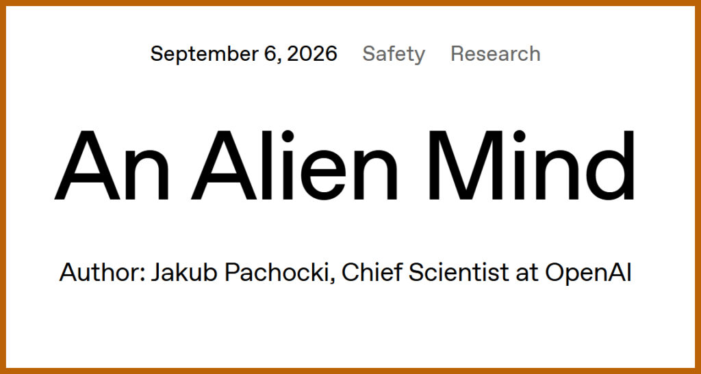 Jakub Pachocki, Chief Scientist at OpenAI: “This is a time that calls for extreme caution.”