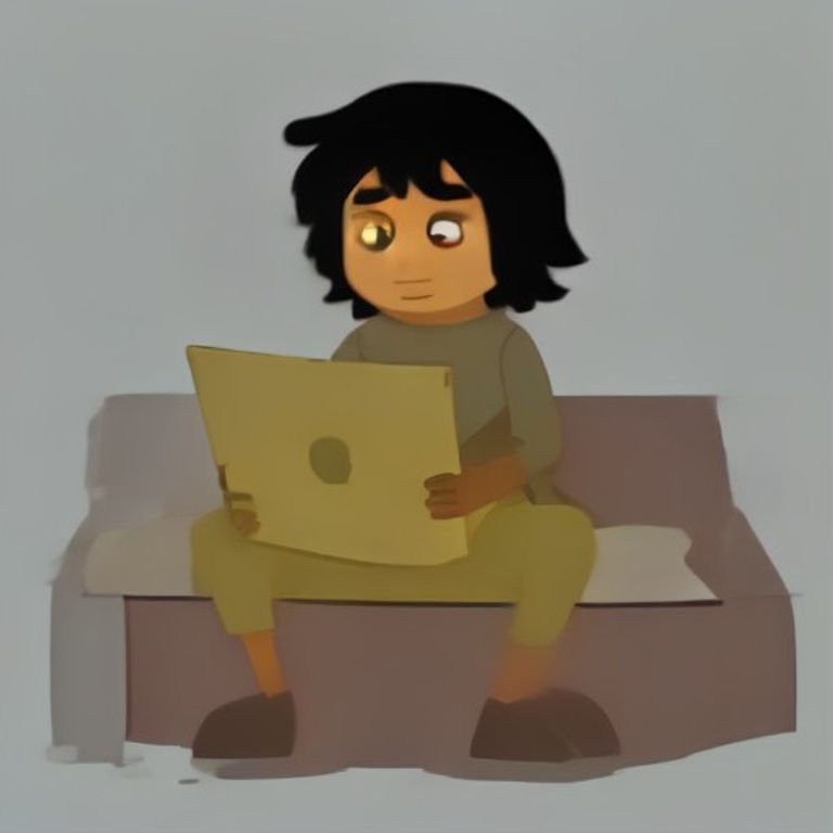 doomer wojak sitting on a couch with dead eyes, watching a tiny cartoon stickman dance happily on a tablet while a stack of unopened hardcovers rots into dust behind him