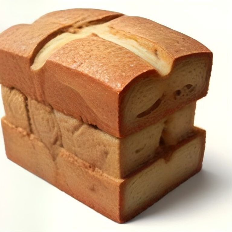a cross-section of a loaf of bread with architectural blueprints overlaid on it, highlighting the crumb structure as if it were rebar