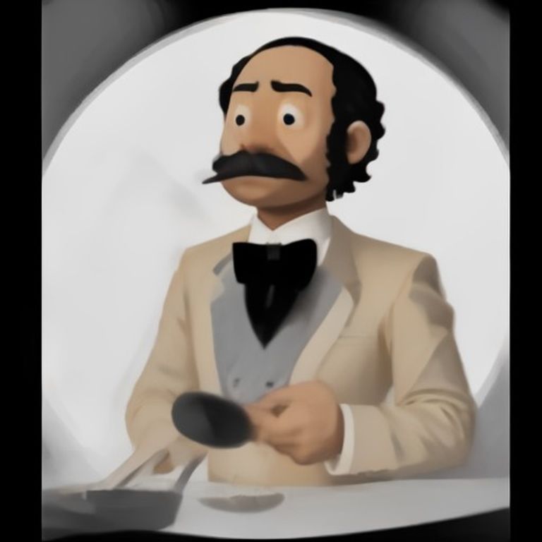 doomer wojak holding a pipette over a frying pan while a scrambled egg in a tuxedo stares at him judgingly