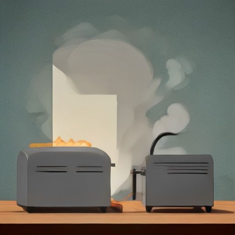 wojak staring intensely at a toaster as smoke billows out, holding a raw piece of bread like a holy relic