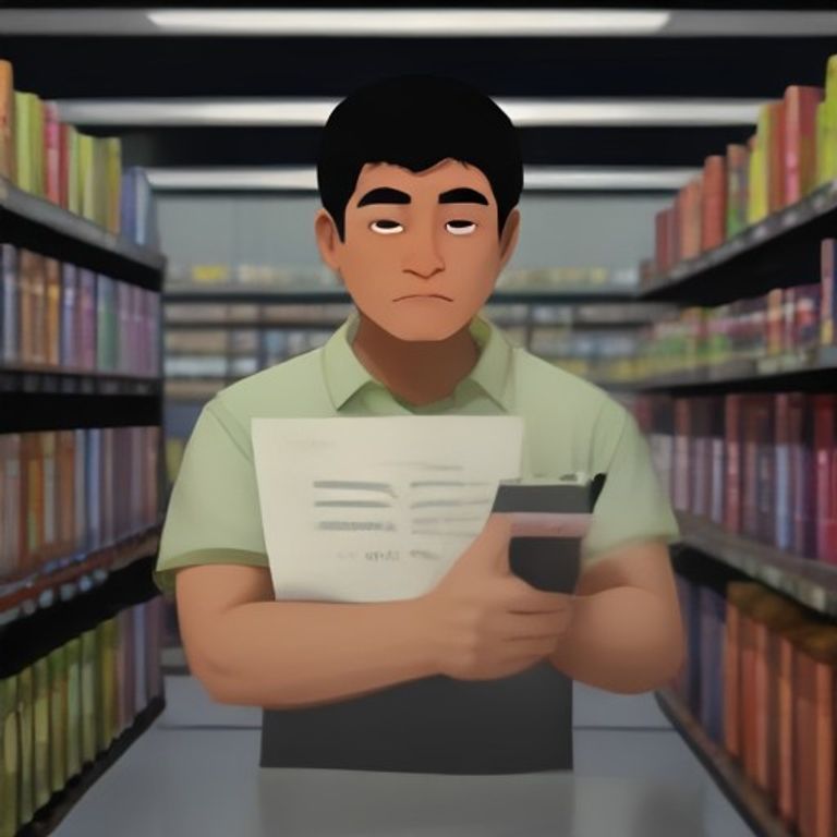 wojak holding a receipt that says 'unlimited' while staring at a shelf filled with dusty plastic cases