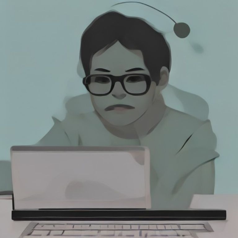 wojak wearing oversized glasses staring at a cursor blinking after a semicolon, his face slowly melting into the keyboard