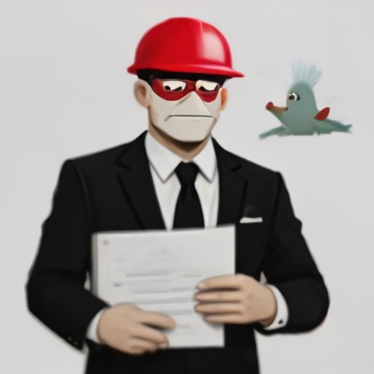 a sweating wojak in a suit holding a single red vote tally next to a furious cartoon pigeon wearing a hard hat and holding a clipboard labeled 'Form 14