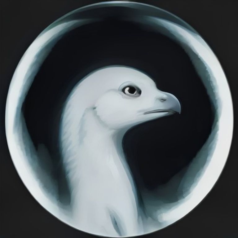 wojak standing in a dark kitchen, staring into an open refrigerator, but instead of light coming out, a swarm of pigeons is flying out in a spiral, and wojak's eyes are just two static circles