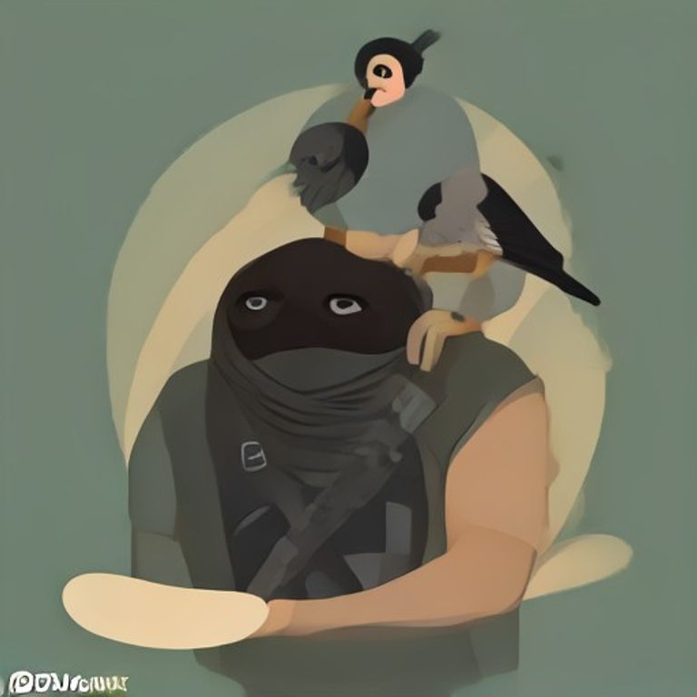 wojak holding a tape recorder to his ear, eyes wide, while a pigeon on his shoulder taps its beak in perfect morse code rhythm