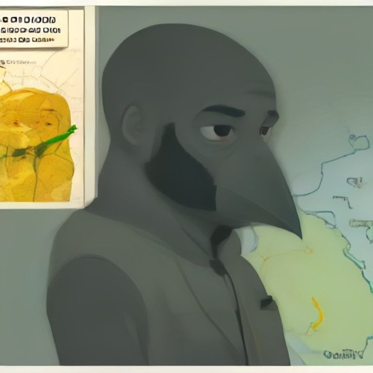 wojak wearing a federal agent suit with a taser in his beak, pointing at a map of ukraine while a doomer wojak watches in horror