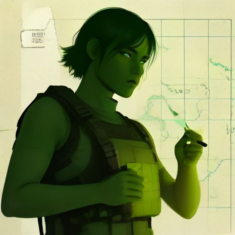 wojak pointing at a pigeon wearing a tiny tactical vest and holding a glowing green pen, while another wojak looks confused holding a map of lebanon