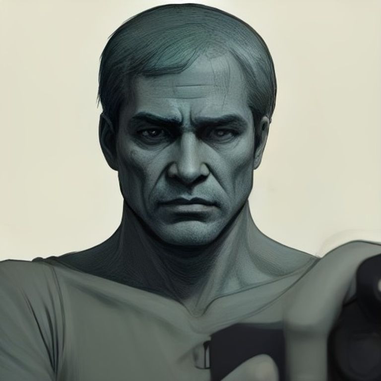 wojak holding a gamepad with a straight face while his thumb veins bulge like tree roots, a tiny sweat drop falling from his brow onto the 'A' button