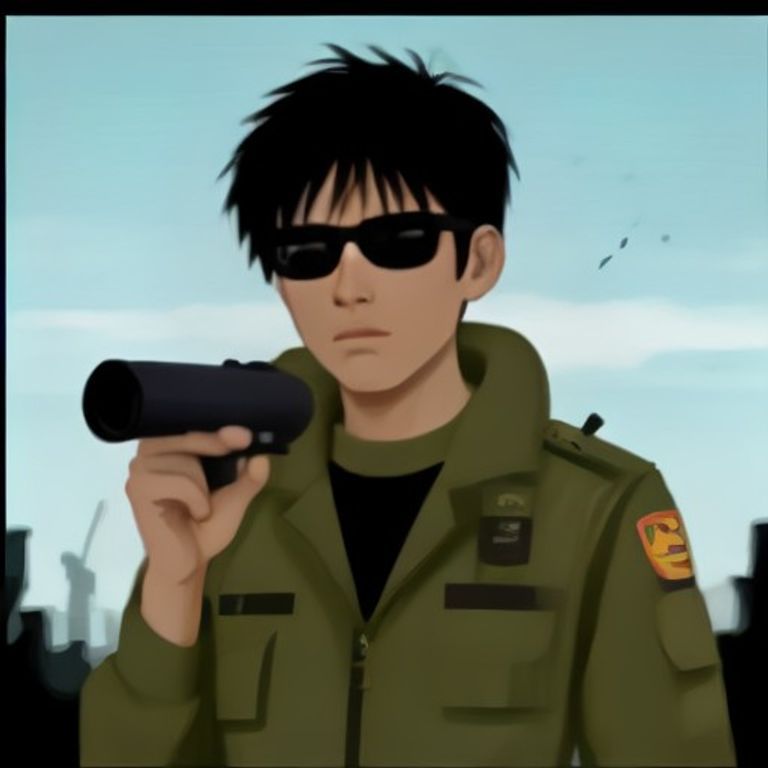 wojak squinting through binoculars at a pigeon wearing tactical gear holding a taser, while a human in a blazer looks confused in the background